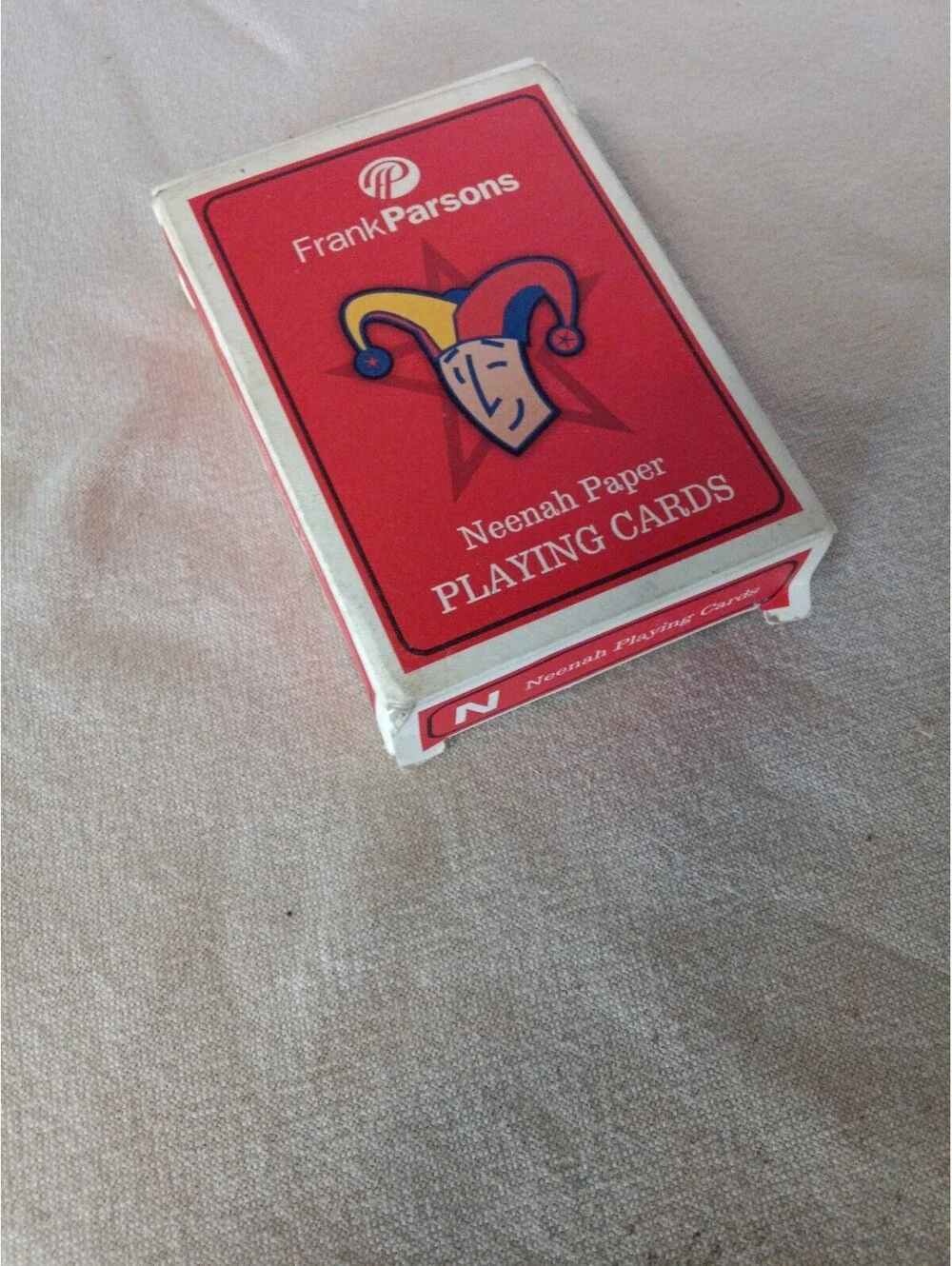 Vintage Neenah Paper Frank Parsons Playing Cards Deck Red Jester Promotional